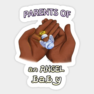 Parents of an Angel Baby (Black) Sticker